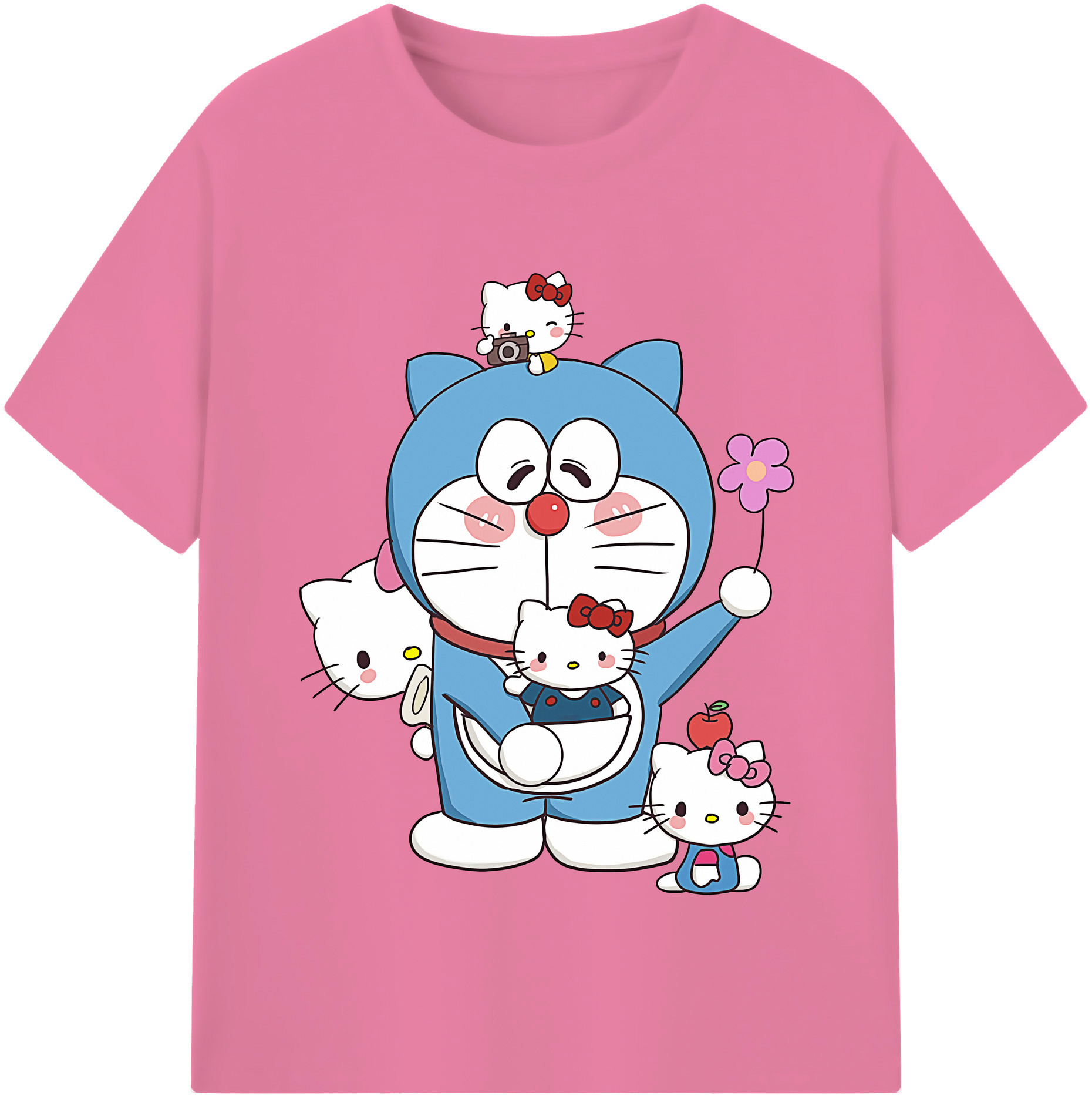 （画像用） ドラえもん Doraemon 綿100％半袖Tシャツ（フロントプリント）
